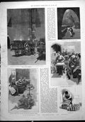 Old Antique Print Treatment Champagne Reims Caves Labelling Pacing 1889 19th