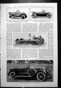 Old Print Vauxhall Kington Car Fiat Chassis Citroen Wolseley Touring 1921 20th