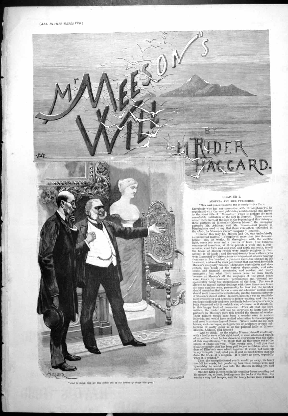 Antique Old Print Mr Meesons Will A Forestier Two Gents Pointing Chair 1888