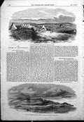 Antique Old Print Siege Sabastopol Captain Wodehouses Battery Russians 1854