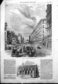 Old Print St Andrews New Church Ashley Place Victoria St Westminster1854 19th