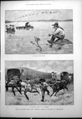 Antique Print South Africa Co Police Mashonaland Floods Bohemia Prague1890 19th
