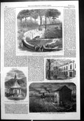 Antique Old Print Plate Herdman Bey Eton College Bear Pit Berne Georgia 1861