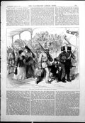 Antique Print Easter Volunteer Review Brighton Plat Northampton Races 1870 19th