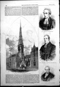 Old Print Church All Saints Cavendish Square Remains Bridge Bristol 1855 19th