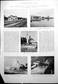 Antique Print Crisis Turkish Empire Salonica Station Quay Mosque Gowns 1895