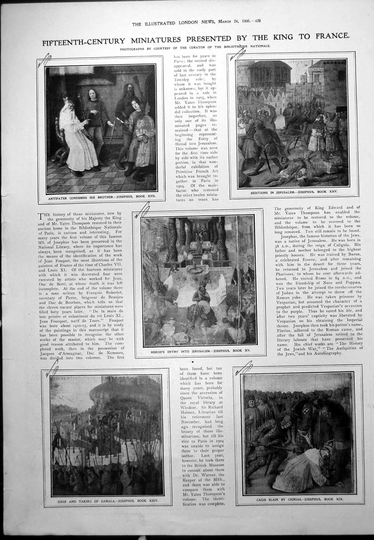 Old Miniatures Present King France Behring Straits Alaska Siberia 190 20th