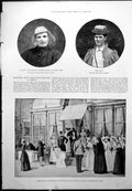 Antique Print Rifle Meeting Bisley Certificates Nurses Princess Wales 1891 19th