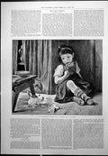 Old Print Disgrace C Rostel Girl Broken Cup Threw Fathers Body Rocks 1891 19th