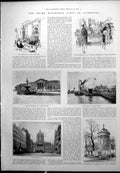 Antique Print Prime Minister Gladstone Liverpool Mayor R Holt Townhall 1892