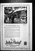 Old Print John Haig Whisky Gillette Safety Razor Leather Gift Boots 1923 20th