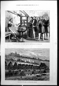 Antique Old Print Gladstone Caxton Memorial Exhibition Marina Ramsgate 1877