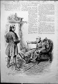 Antique Old Print Cavendish Square Asked Chief Prime Minister Lady Clara 1892