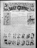 Old Print Daily Graphic First Birthday Number Cover Child Portraits Debut