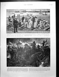 Antique Old Print Naval Drafts Preparing Portsmouth Last Attack Mafeking 1900