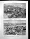 Old Print Yeomanry Take Spruits Boers Under Pom-Pom Fire At Roodekop 1900 20th