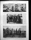Old Print Dunottar Castle Ship Interior Group Aboard Kimberley Boers 1900 20th