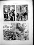 Antique Old Print Federal Republic Spain Scenes Siege Operations Chatham 1873