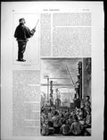Antique Print Sergeant Major Entertainment Royal Military Asylum Boys 1888