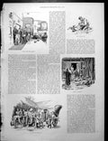 Antique Old Print Training Volunteer Sleeping Quarters Wash Manoeuvres 1891