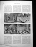 Antique Old Print Silk Industry India Spinning Trays Princess Alexandra 1895