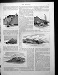 Old Print Corfu Cattaro Castel Nuovo Deck Undine Ampitheatre Ragusa 1887 19th