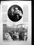 Antique Print H.R.H. Princess Wales Daughter Kabul Workshop Portraits 1893