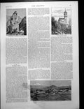 Antique Old Print Lenninger Valley Watch-Tower Teck Church Kirchheim 1892 19th