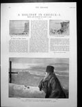 Antique Old Print Greece Athens From Top Lykabettus Portraits Campbell 1900