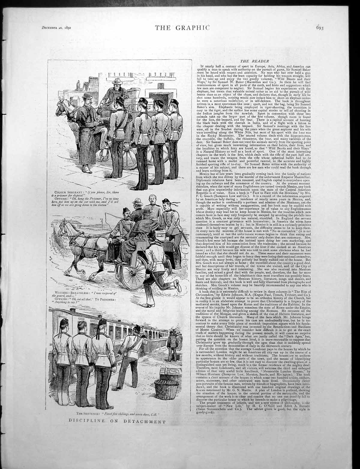 Old Discipline On Detachment Siers Sir F Milner Weather Chart 1890Victorian