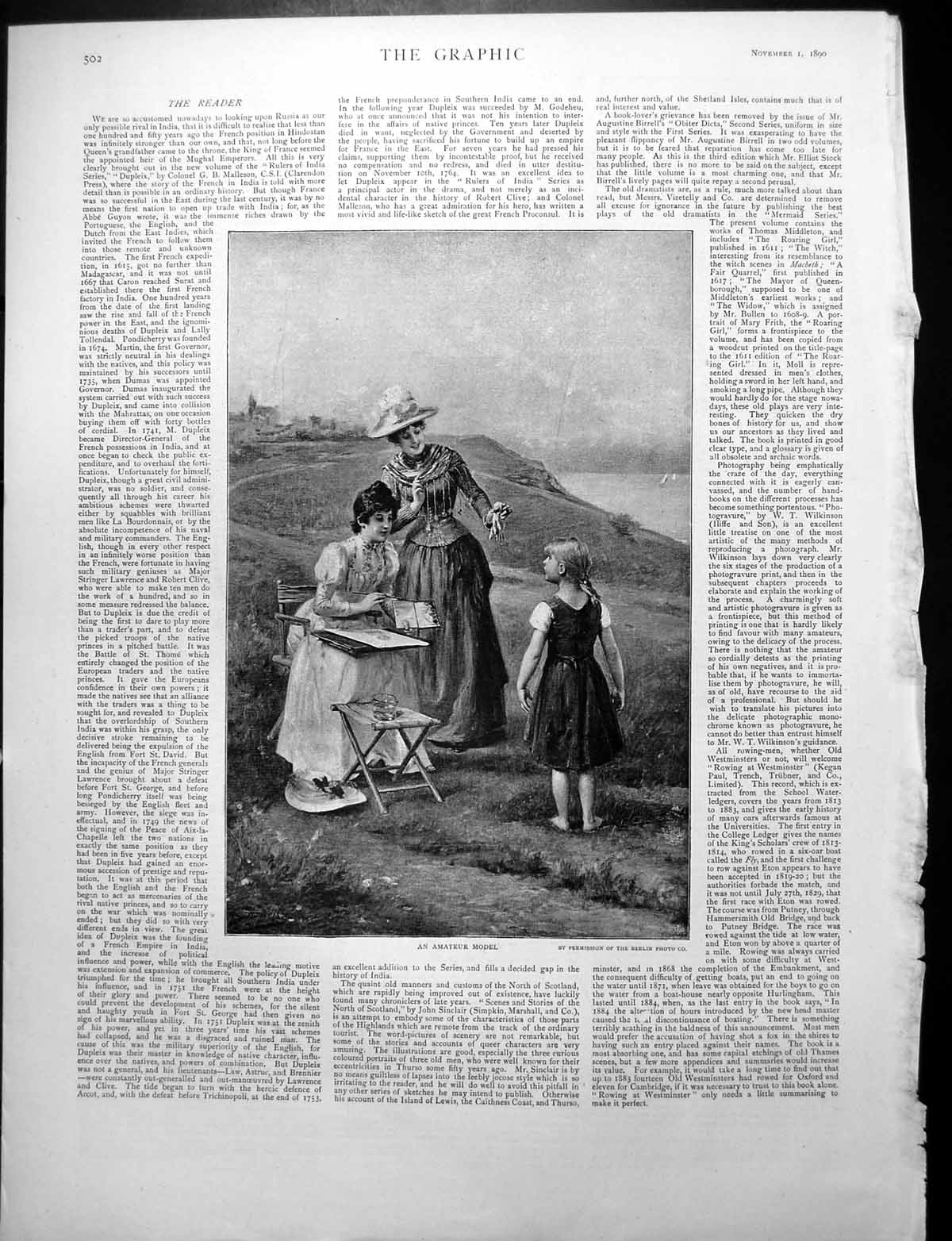 Old An Amateur Model Lady Painting Little Girl Mr W Mitchell Banks 1890 19th