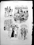 Old Paris Season Flower Girl Prince Wales Laying Foundation Stone 1891 19th