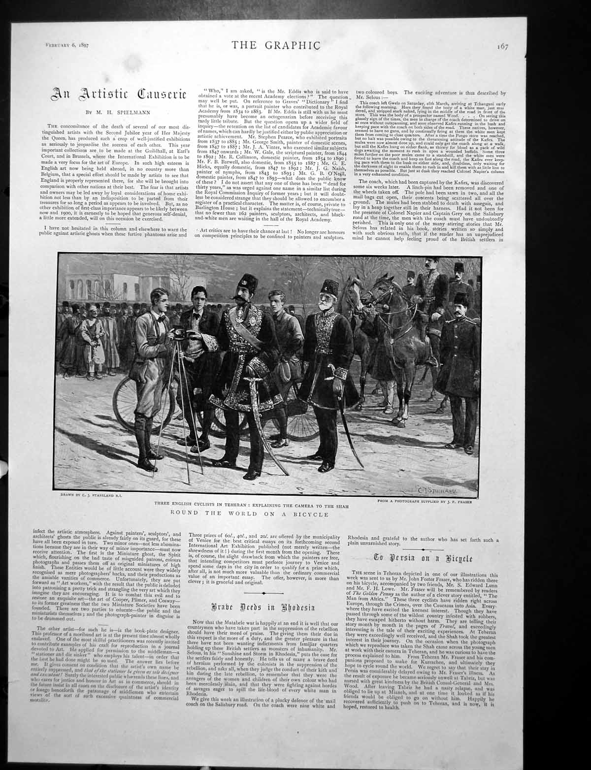 Old English Cyclists Teheran Shah Camera Benin Expedition Bear 1897Victorian