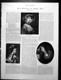 Antique Old Print Fair Celebrities Bygone Days Woffington Morris Jordan 1891