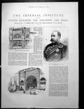 Antique Print Imperial Institute Uk Colonies And India Cupola Facade 1890 19th