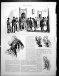 Old Print Lobby During Sitting Sweating Committee Witnesses Waiting 1889 19th