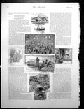 Antique Old Print Glacier Garden Churchyard Lucerne Cathedral Fountain 1891