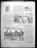 Old Antique Print Shooting Excursion Turkey Snow Ducks Camping Deer 1891 19th