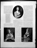 Antique Old Print Celebrities Bygone Days Lady Lennox Clara Maria Leigh 1891