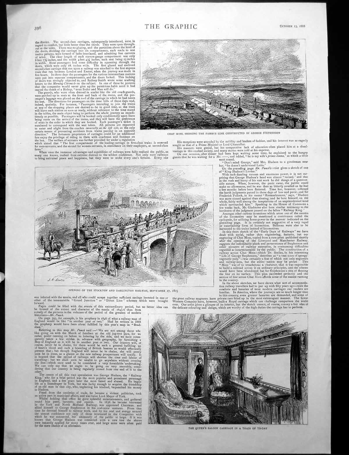 Old Queen'S Saloon Carriage Train Engines Jame'S Steam Carriage 1888Victorian