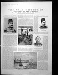 Old Print Nile Expeditions Embarking Horses Friendly Arabs Scouting 1896 19th