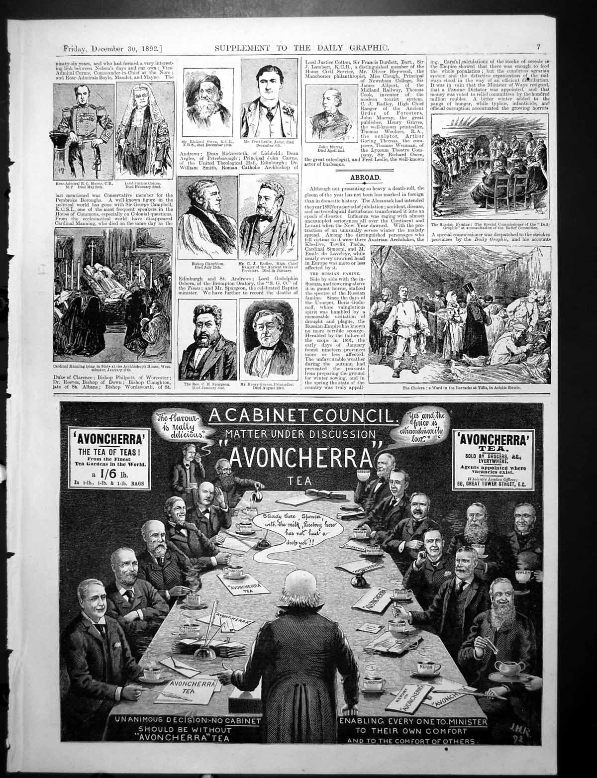 Old Cholera Ward Russia Cardinal Manning In State Glacier Slip 1892Victorian