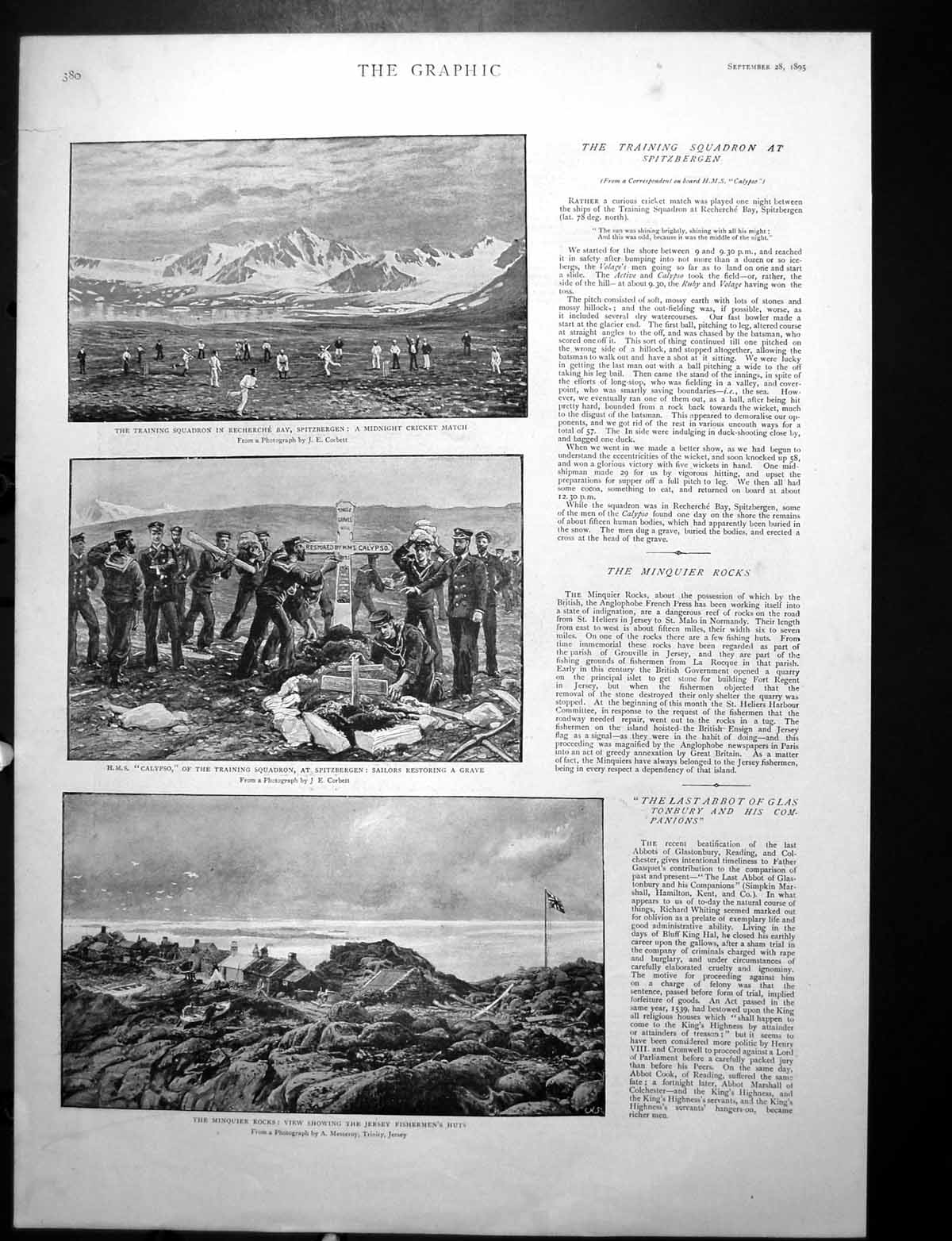 Old Print Training Squadron Spitzbergen Minquier Rocks Coaling Ship 1895 19th