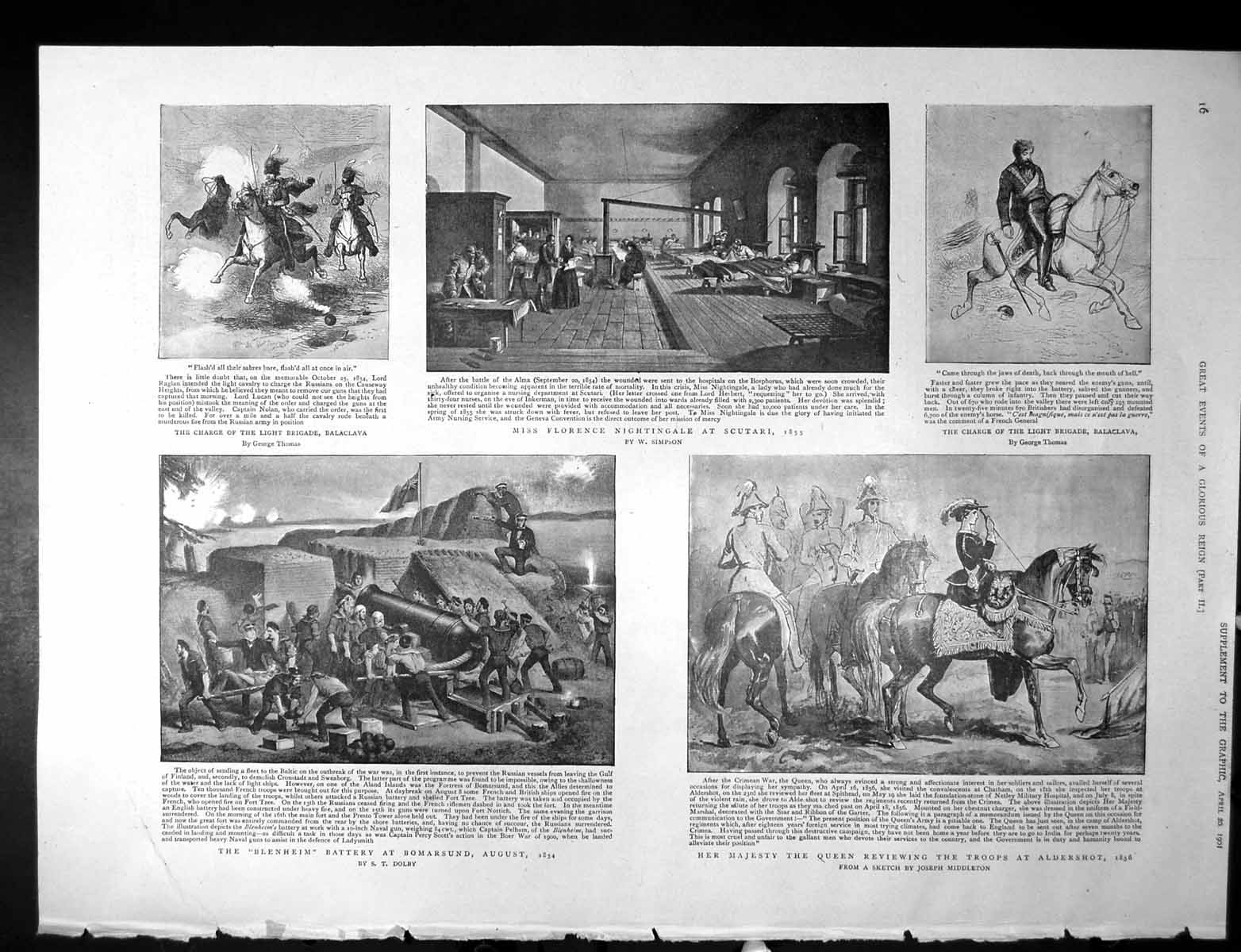 Old Florence Nightingale Scutari Charge Light Brigade Sir R Peel 1901 20th