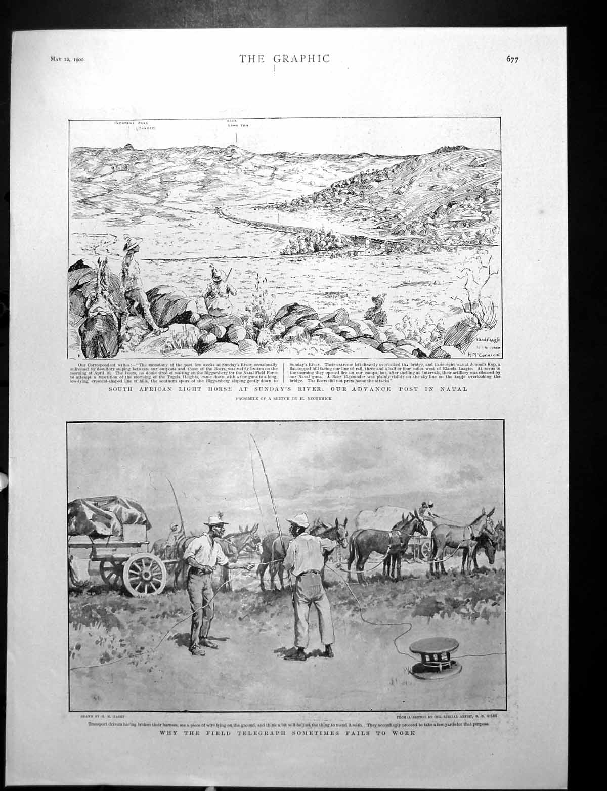 Old Print Advance Post Natal Field Telegraph Prince Kotohito Japan 1900 20th