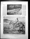 Antique Print Drawing Fire Scouting Ruse Wepener Dewetsdorp Boer War 1900 20th