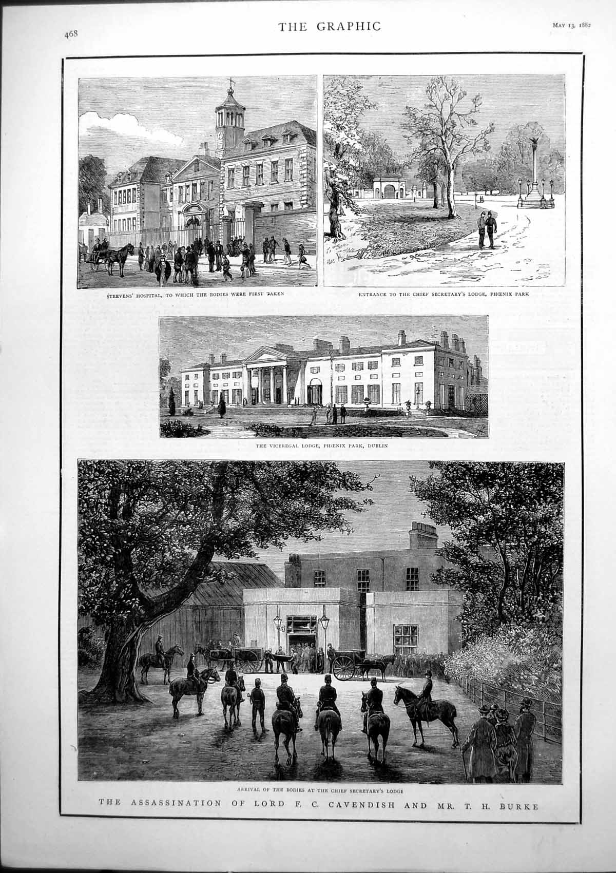 Old Assassination Lord Cavendish Mr T Burke Dublin Secretarys Lodge18 19th