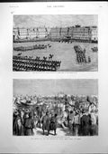 Old Print Arrival New Kheive Egypt Abbas Pasha Cairo Koubbeh Palace 1892 19th