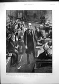 Antique Print Hard Worked Minister House Lords Lord Lansdowne Speaking 1900