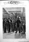 Old Antique Print Sixteen Bells New Years Custom Onboard Hm Men War 1892 19th